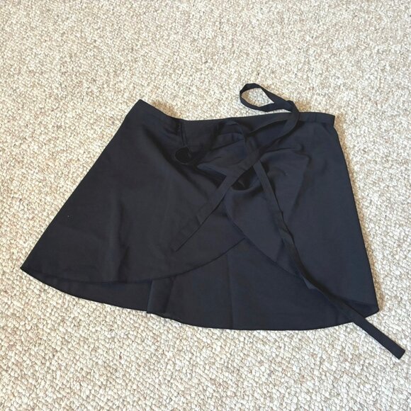 Sansha Signature Ballet Dance Black Tie Wrap Flared Skirt Size 2 - Picture 2 of 6